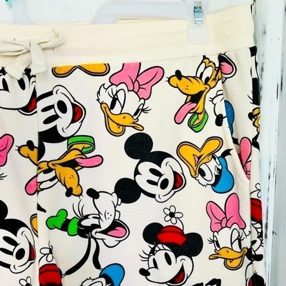 Disney Mickey and Friends Joggers Sweat Pants Drawstring Waist Pockets XL 15-17 - Picture 5 of 15